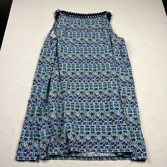 Talbots Sleeveless Shift Dress Medallion Print V-Neck Casual Pullover MEDIUM - Picture 9 of 10